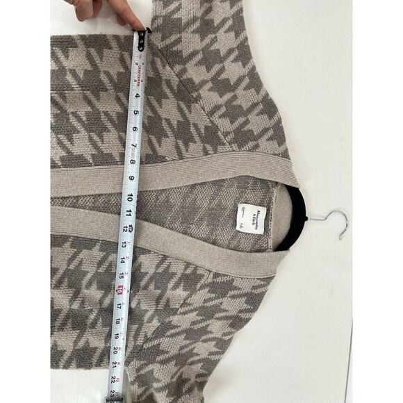 Womens Abercrombie & Fitch Houndstooth Print Open Cardigan Balloon Sleeve Size S - Picture 6 of 8